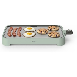 image:imageMartha Stewart 12 x 22 Electric Griddle XL Ceramic NonstickFlat Top Cooking Surface Adjustable Temperature Dial Drip Tray Dishwasher Safe 1500W Fast Even Heating Pancakes amp Eggs Linen CreamHoneydew Green